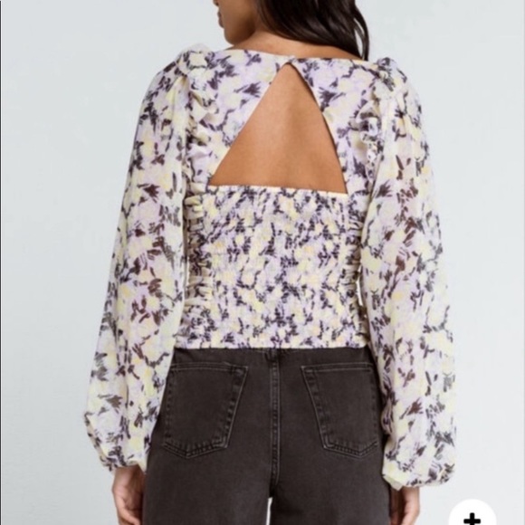 FREE PEOPLE Mabel Blouse Lilac XSmall NWT - Picture 2 of 7